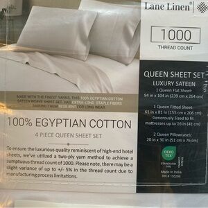 White Egyptian Cotton Queen Sheet Set